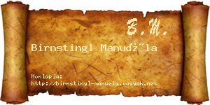 Birnstingl Manuéla névjegykártya